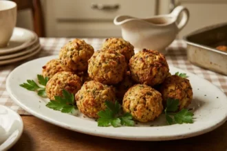 how to make bread stuffing balls 1940s recipe​