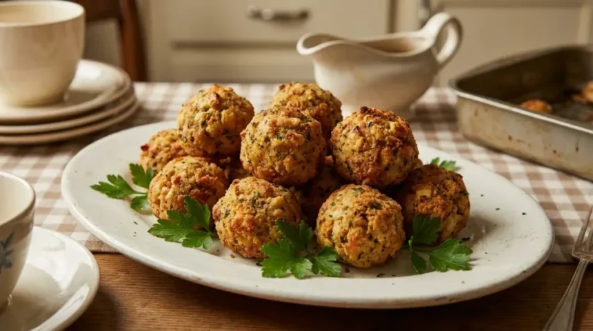 how to make bread stuffing balls 1940s recipe​